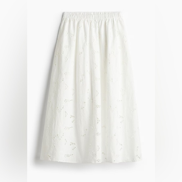 H&M Midi Skirt with Eyelet Embrodery - Picture 5 of 10